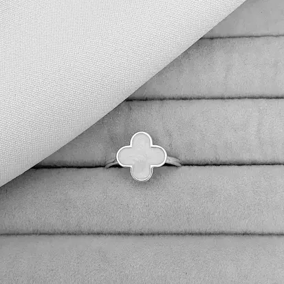 ANEL VAN CLEEF BRANCO PEROLADO